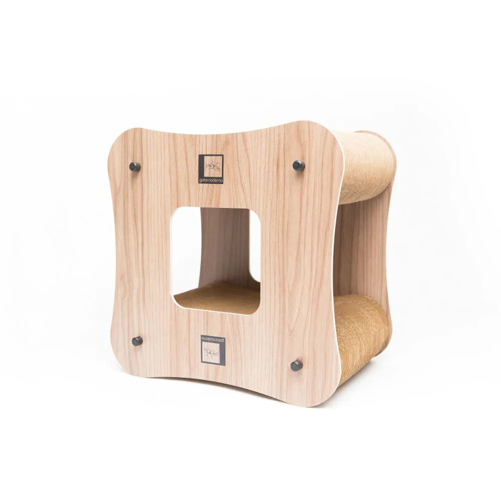 Arranhador Duplo com Madeira Nogal Para Chão