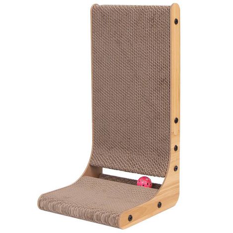 Arranhador em L para Gatos - Parede e Chão