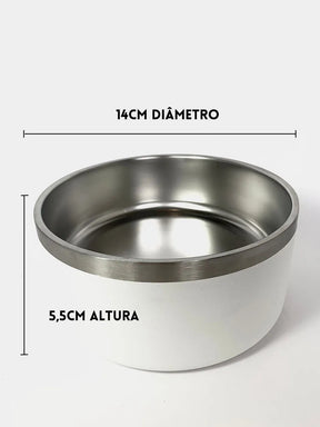 Bebedouro/Comedouro Antiderrapante Aço Inoxidável Moderno