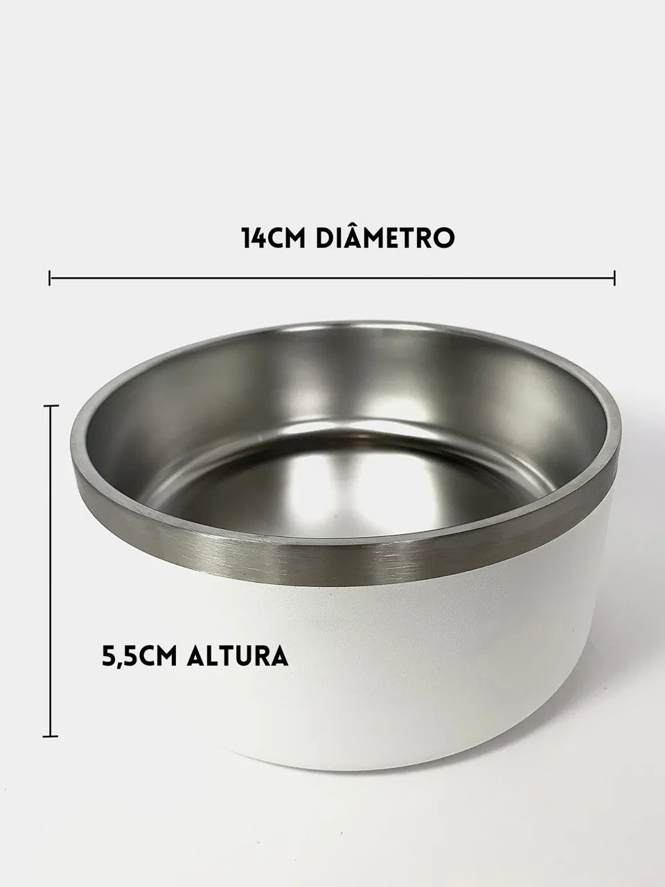 Bebedouro/Comedouro Antiderrapante Aço Inoxidável Moderno