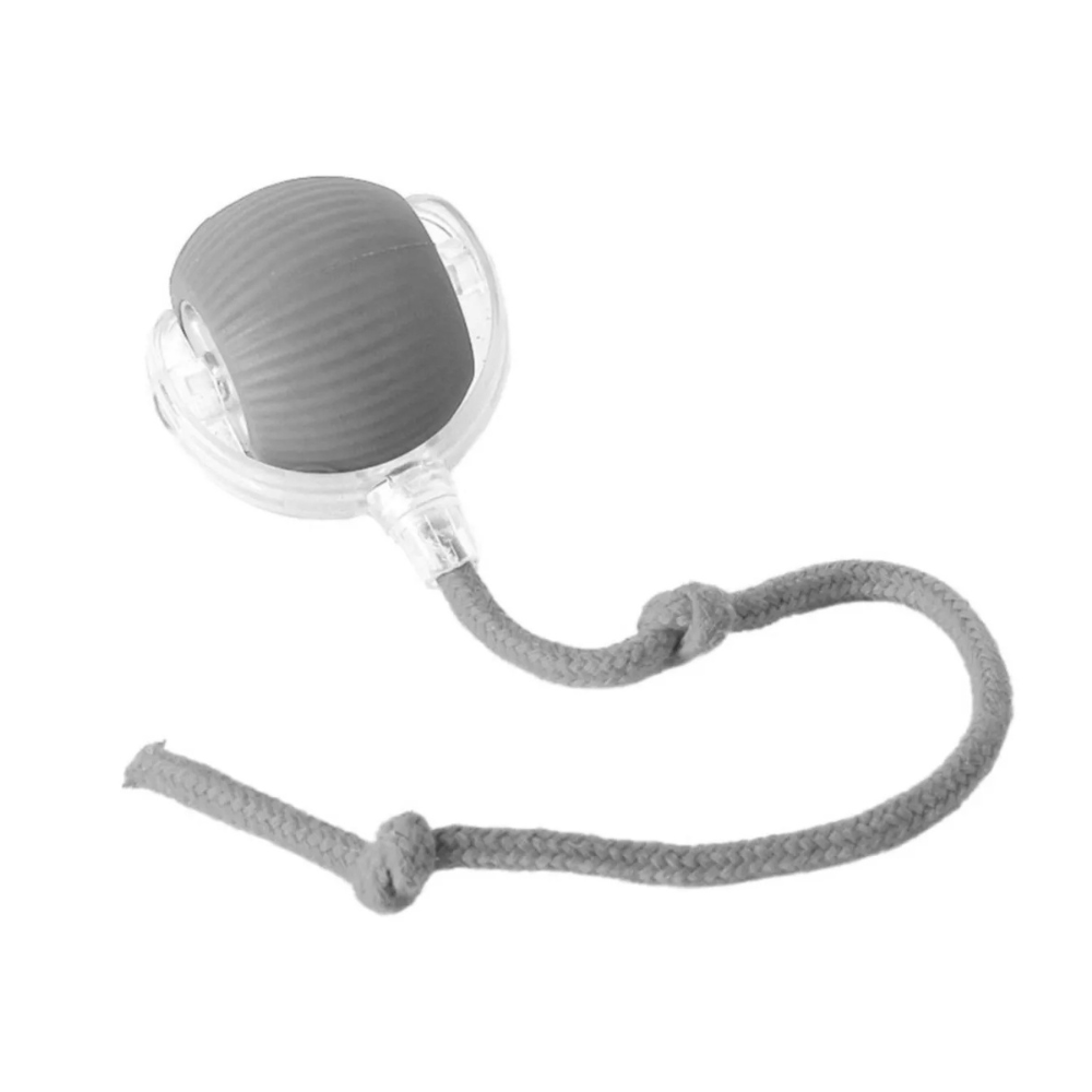 Brinquedo Bola Eletrônica Interativa Recarregável com Cordinha - Rolamento Automático