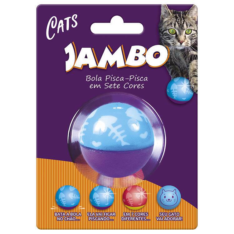 Brinquedo Bola Pisca-Pisca Flashing Cat Wobbler com 7 Cores