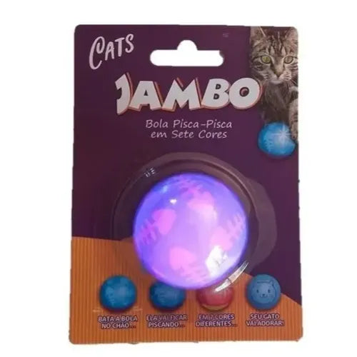 Brinquedo Bola Pisca-Pisca Flashing Cat Wobbler com 7 Cores