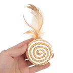 Brinquedo Disco Sisal com Pena para Gatos