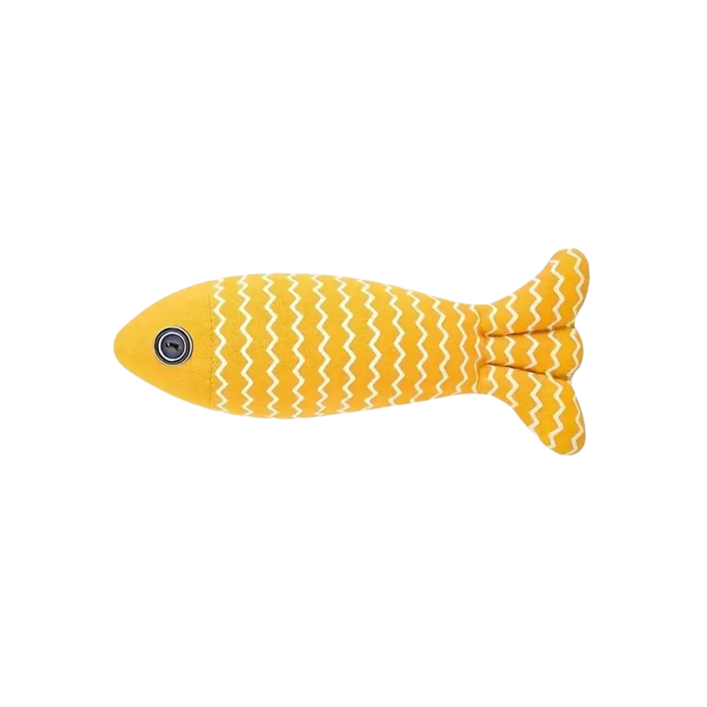 Brinquedo Kicker Peixe Amarelo com Catnip