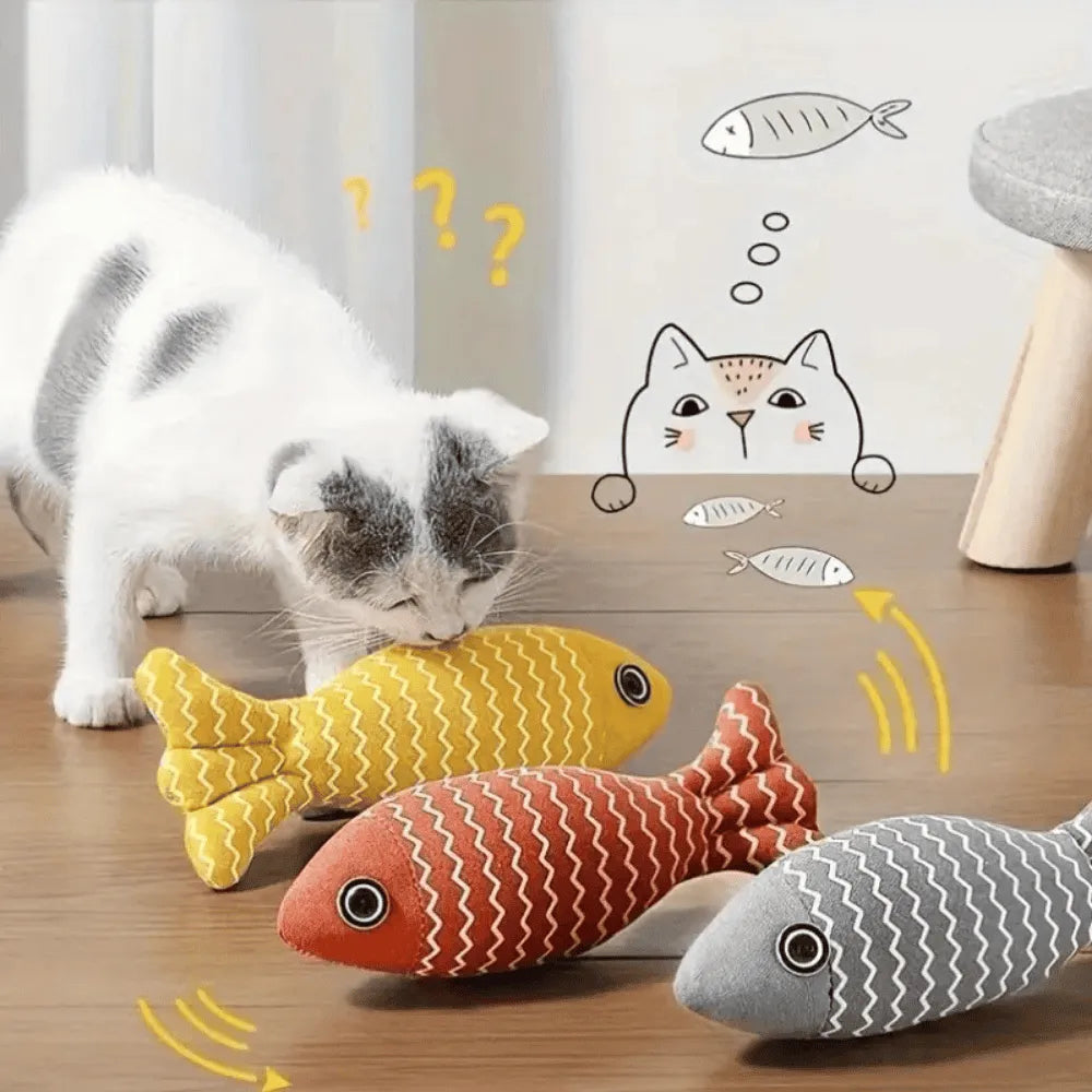 Brinquedo Kicker Peixe Amarelo com Catnip