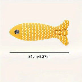 Brinquedo Kicker Peixe Amarelo com Catnip