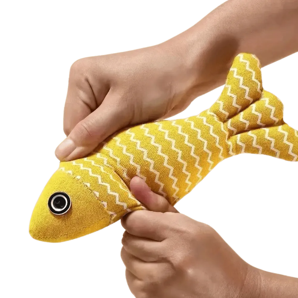 Brinquedo Kicker Peixe Amarelo com Catnip
