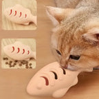 Brinquedo Peixe Silicone para Catnip ou Petiscos Enriquecimento Alimentar