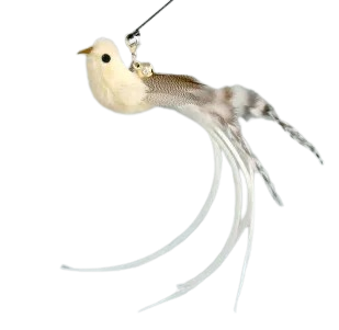 Brinquedo Isca Realista Pássaro Branco para Varinhas