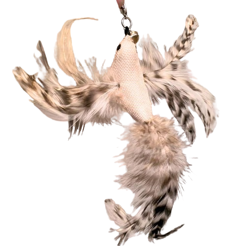 Brinquedo Isca Realista Pássaro Linho para Varinhas