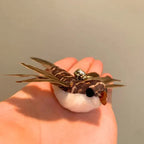 Brinquedo Isca Realista Pássaro Pardal para Varinhas