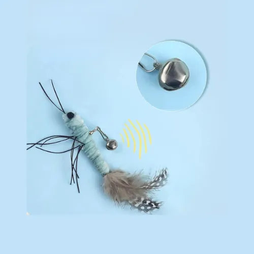 Brinquedo Varinha com Isca Inseto Azul Divertido