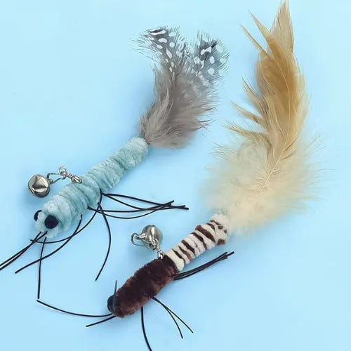 Brinquedo Varinha com Isca Inseto Azul Divertido