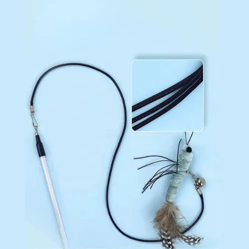 Brinquedo Varinha com Isca Inseto Azul Divertido