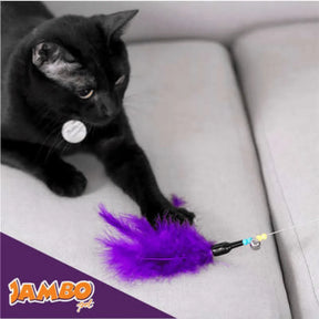 Brinquedo Varinha Jambo com Pena Roxa