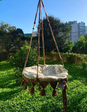 Cama Macramê Suspensa Maine Coon - Artesanal