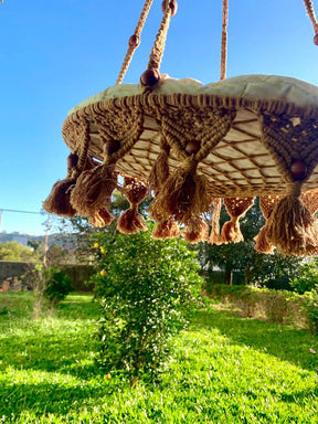 Cama Macramê Suspensa Maine Coon - Artesanal
