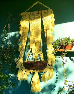 Cama Macramê Suspensa Ragdoll - Artesanal