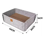 Cama Feltro Multiuso com Arranhador para Gatos
