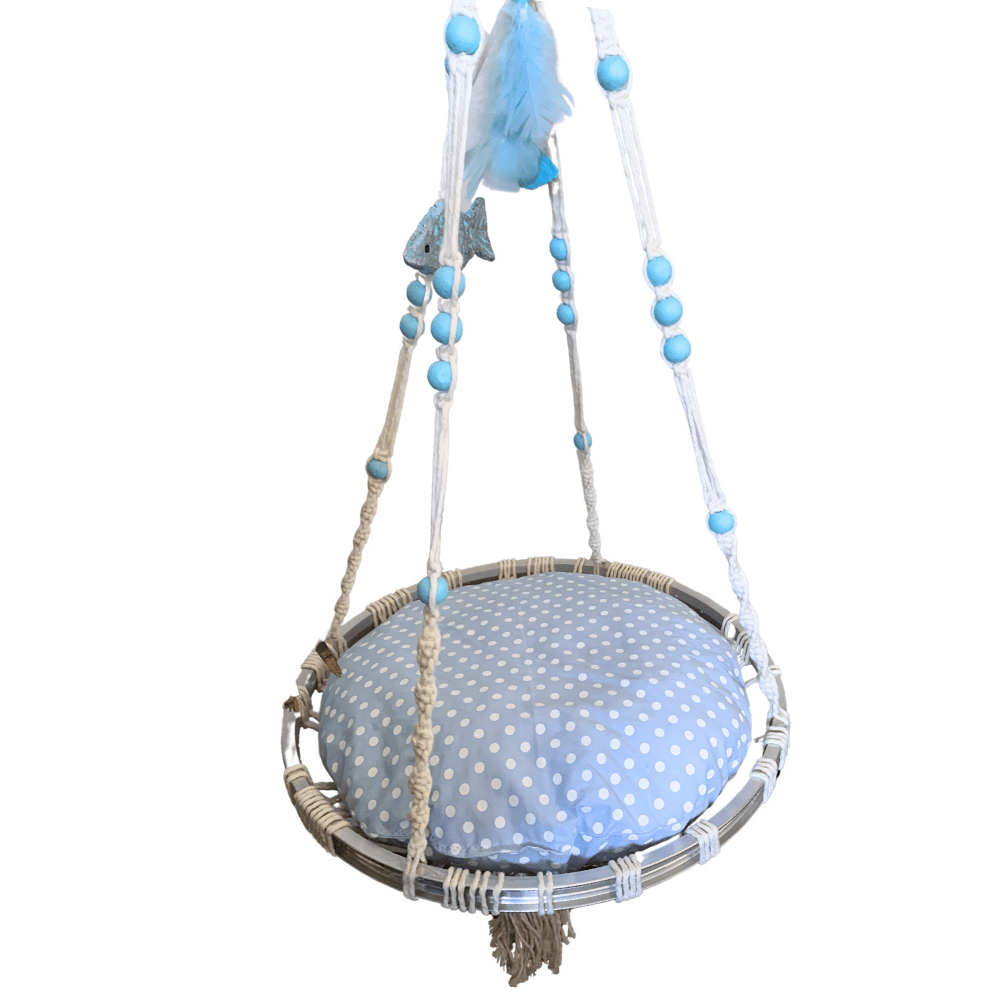 Cama Macramê Suspensa Cornish - Artesanal