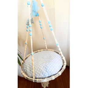 Cama Macramê Suspensa Cornish - Artesanal
