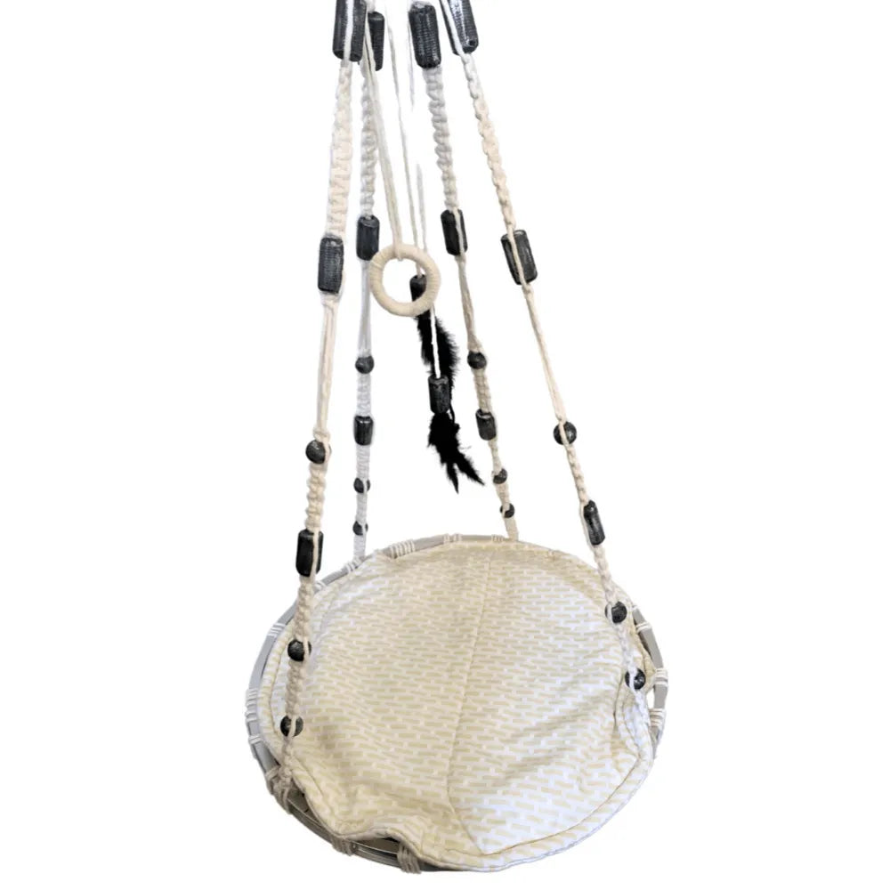 Cama Macramê Suspensa Siamês - Artesanal