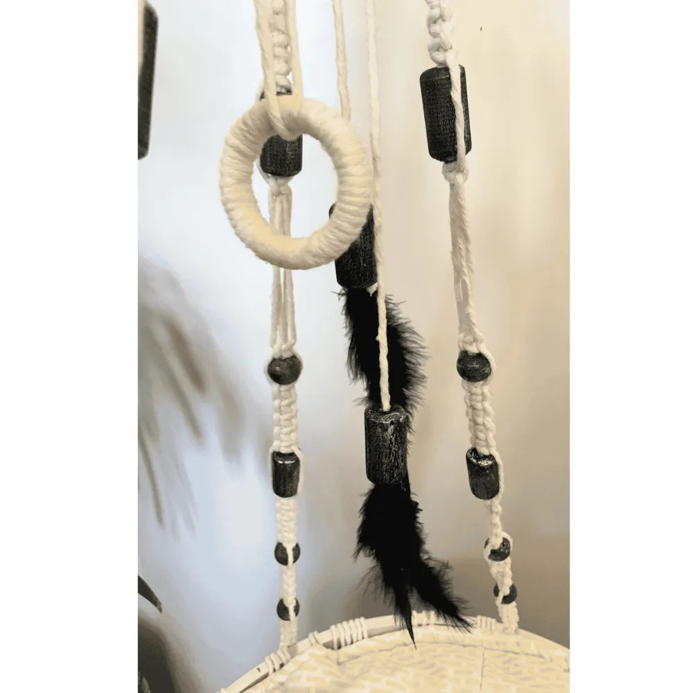 Cama Macramê Suspensa Siamês - Artesanal