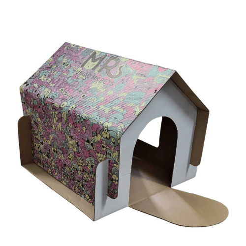 Casa Toca Papelão Grafite Divertida