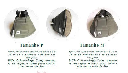 Colar Elizabetano Cone Tecido Macio Aconchego - Tamanho M