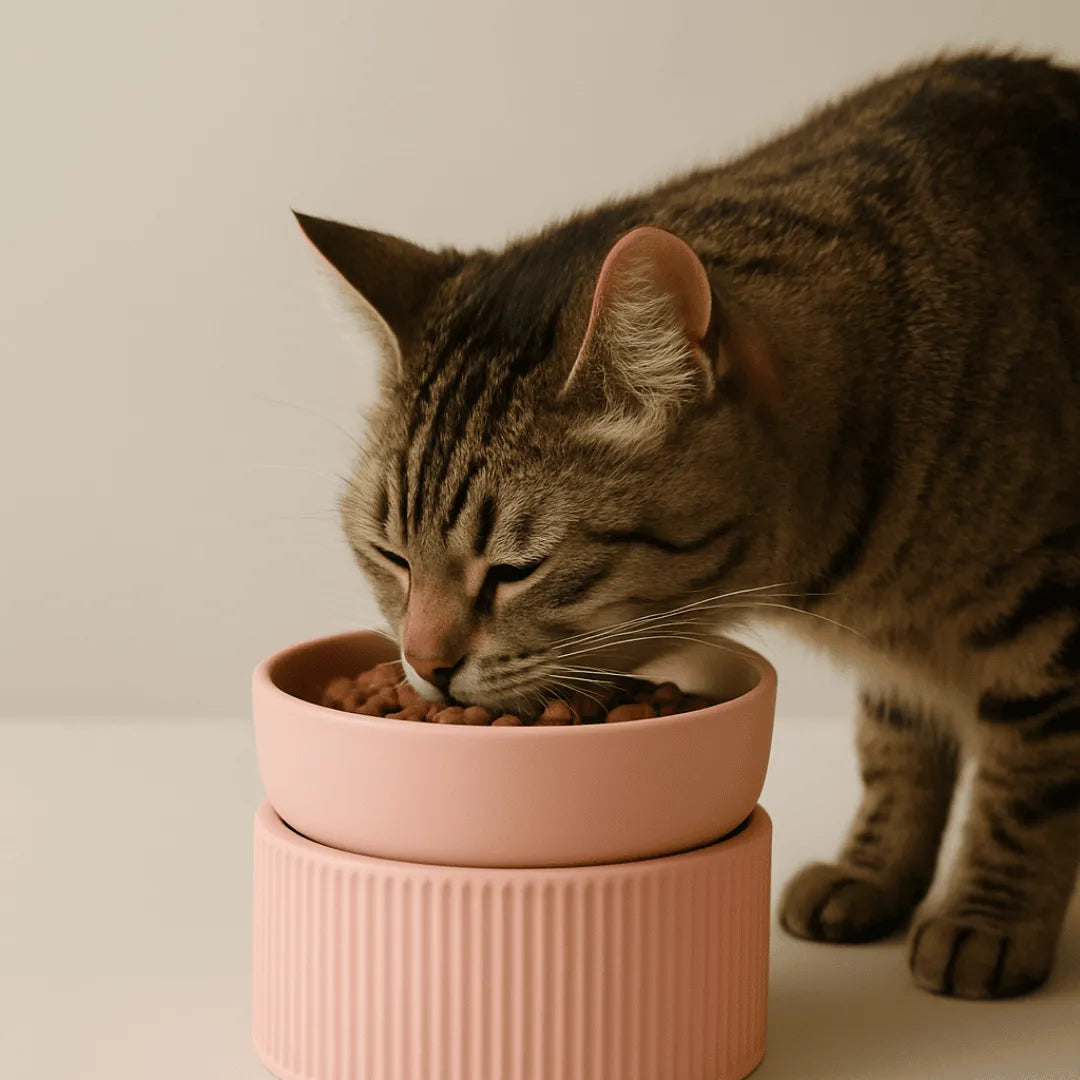 Comedouro/Bebedouro Elevado Cerâmica com Base Regulável - 3 Cores