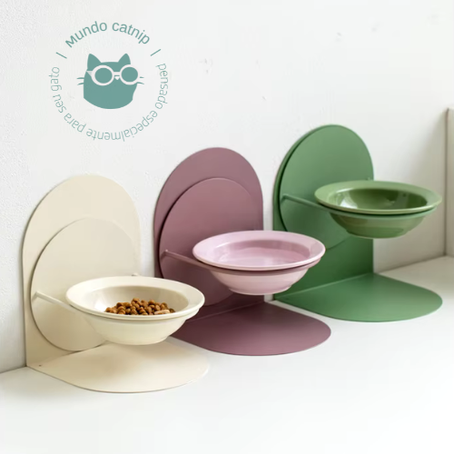 Comedouro Cerâmica Magnético Altura Regulável