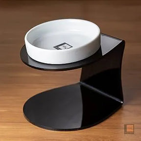 Comedouro Cerâmica Raso para Gatos - Branco/Azul/Rosa