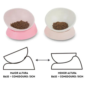 Comedouro de Silicone Regulável para Gatos