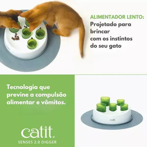 Comedouro Lento Catit Senses 2.0 Enriquecimento Alimentar
