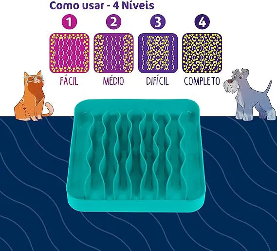 Comedouro Lento e Funcional Pet Wave