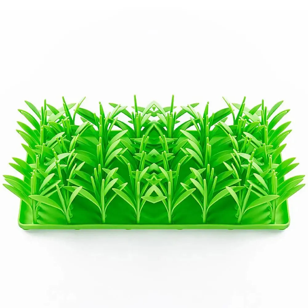 Comedouro Lento Tapete Grama Silicone para Enriquecimento Alimentar