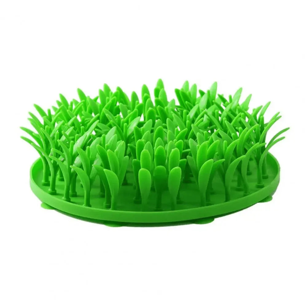 Comedouro Lento Tapete Grama Silicone para Enriquecimento Alimentar