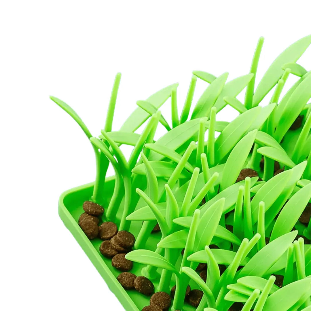 Comedouro Lento Tapete Grama Silicone para Enriquecimento Alimentar