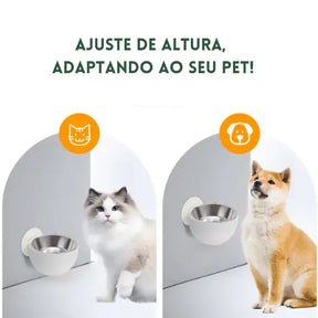 Comedouro Magnético Aço Inoxidável de Parede