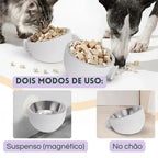Comedouro Magnético Aço Inoxidável de Parede