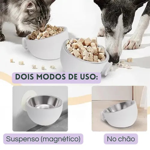 Comedouro Magnético Aço Inoxidável de Parede