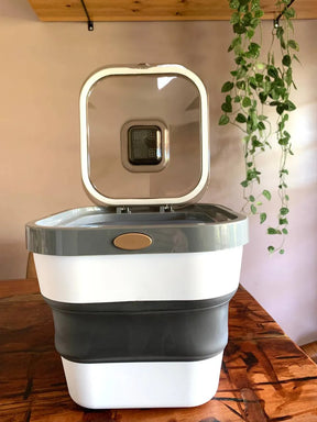 Container/Recipiente Ajustável de Silicone com Botão para Armazenamento