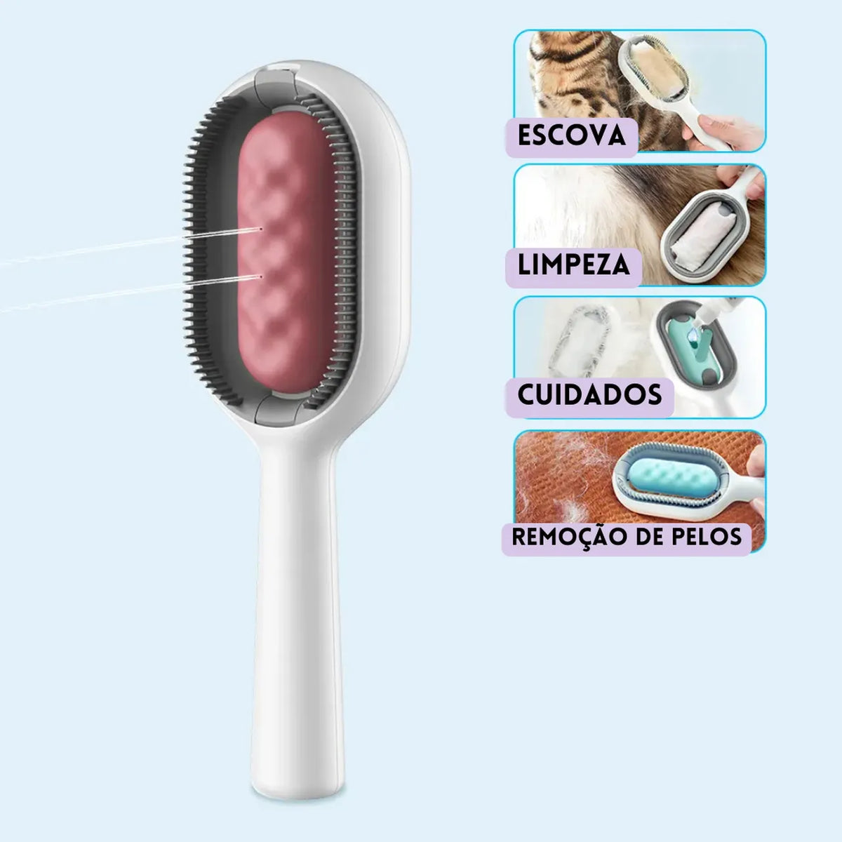 Escova Úmida para Remoção de Pelos