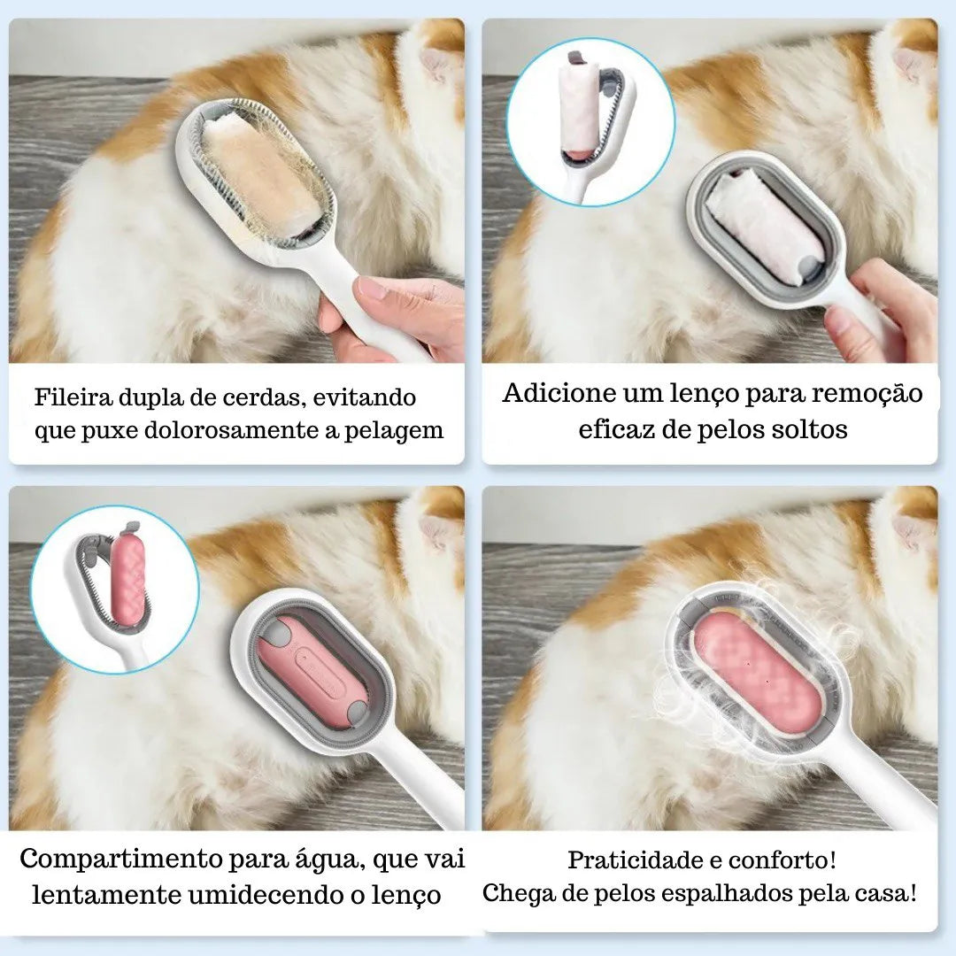 Escova Úmida para Remoção de Pelos