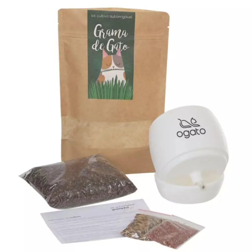 Vaso Autoirrigável de Graminhas para Gatos