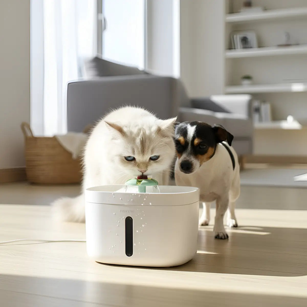 Fonte de Água Bebedouro Automático New Pet com Sensor de Movimento 2,6L