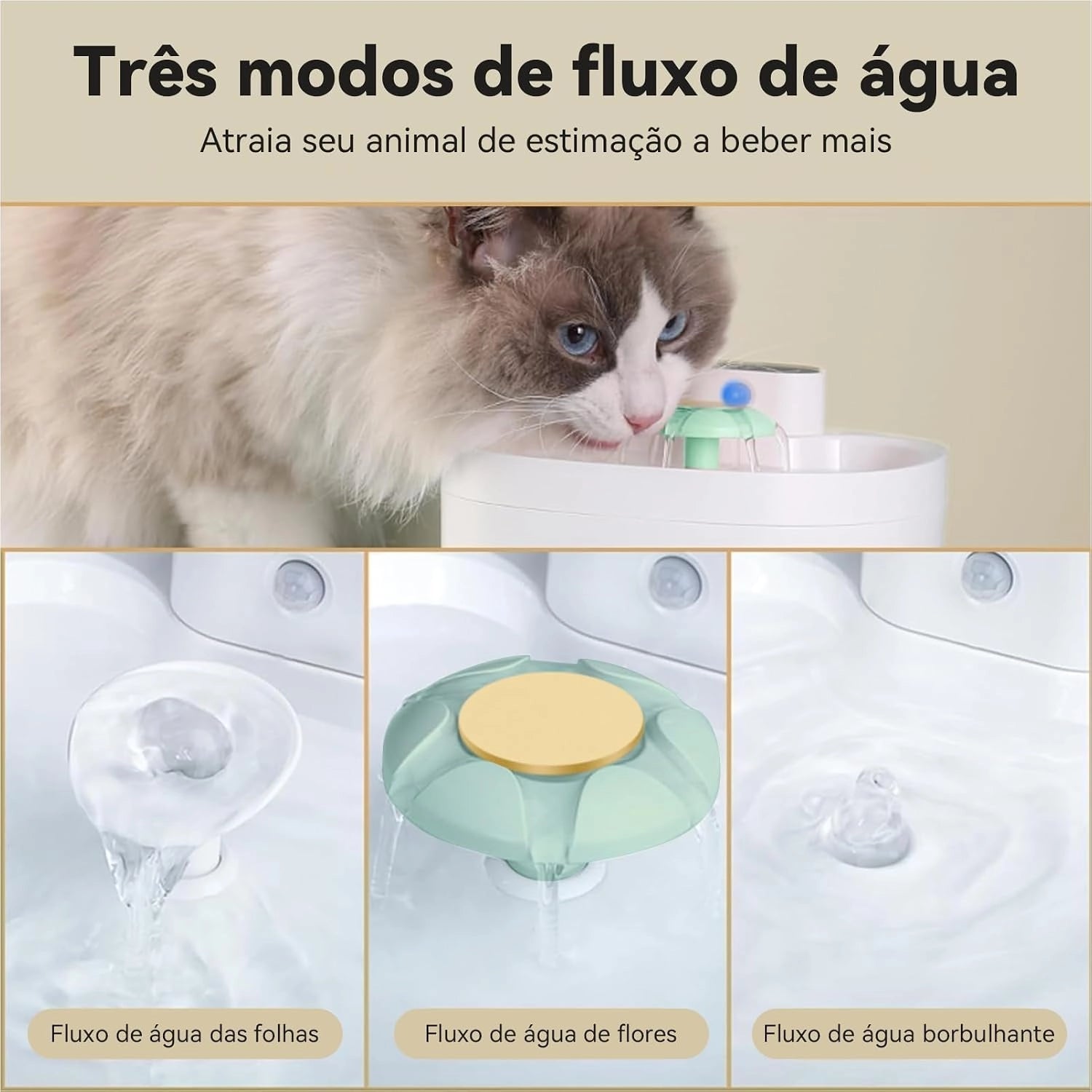 Fonte de Água Bebedouro Automático New Pet com Sensor de Movimento 2,6L