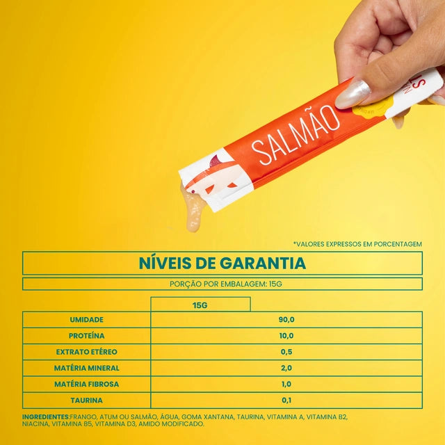 Petisco Coolors Natural Stick Cat Salmão 375g - 5un c/ 75g