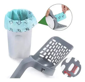Pá Higiênica com Recipiente para Saco Descartável